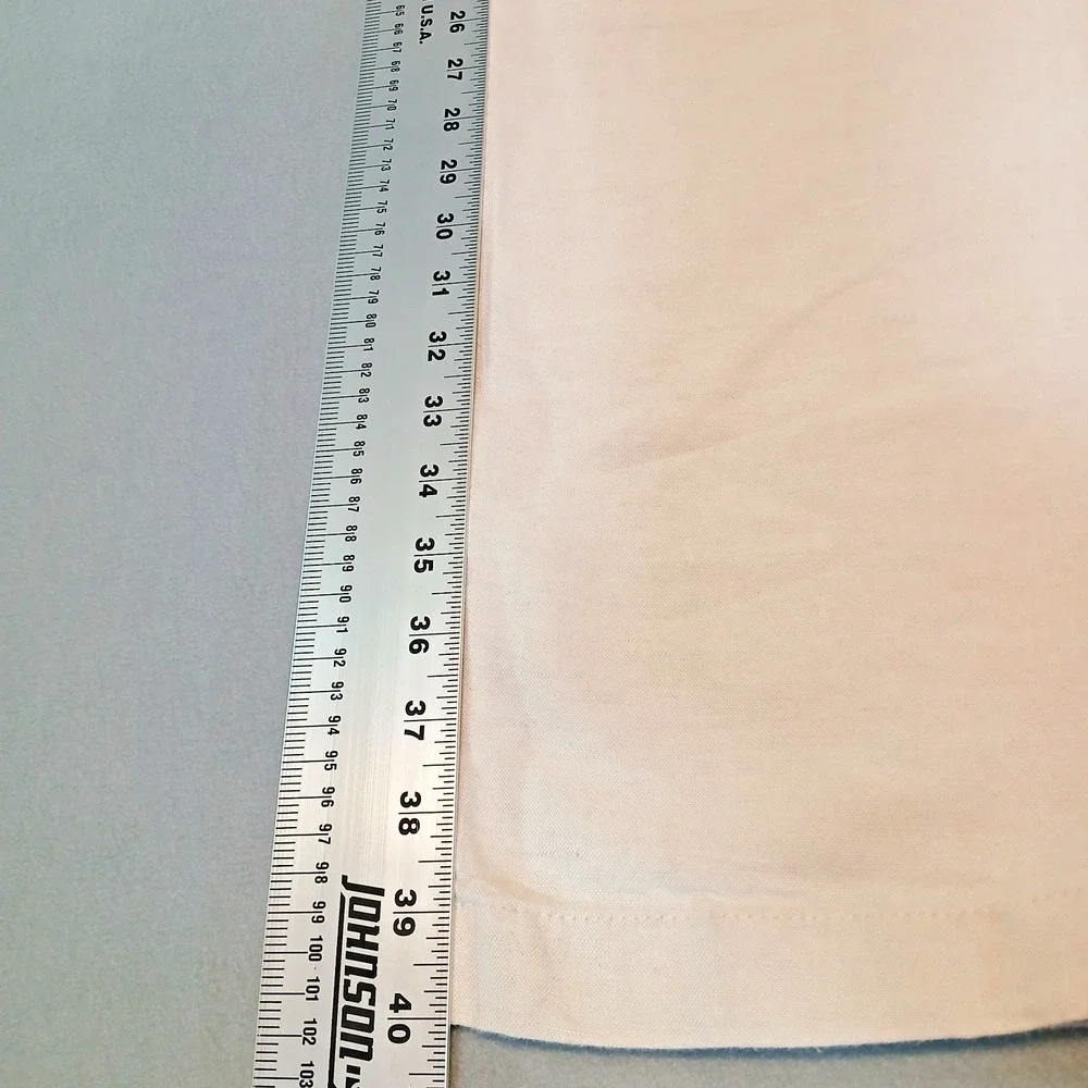 TOMMY HILFIGER Pants Men 36x30 Linen Drawstring Slim Fit Lightweight Chino Beige